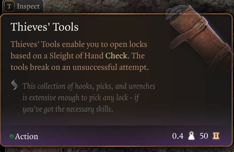 Bg3 how to use thieves tools. Things To Know About Bg3 how to use thieves tools. 